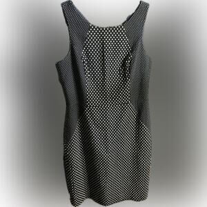 Banana Republic Dress size  8 Navy/White Polka Dots